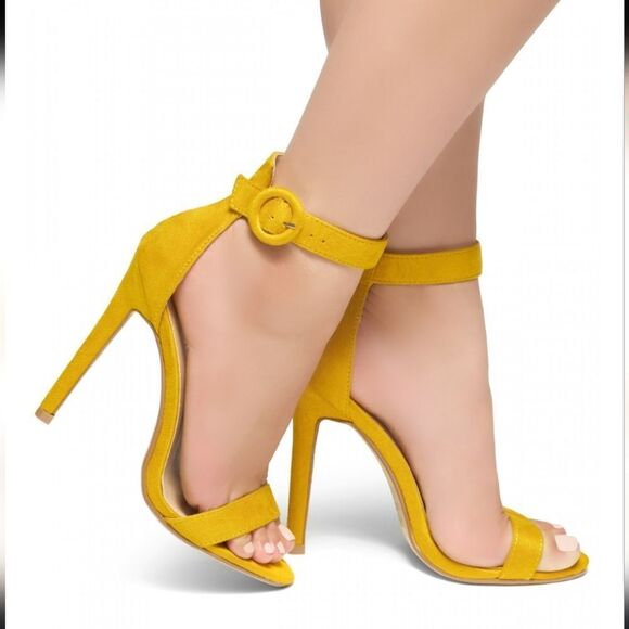 BRAND NEW HERSTYLE CHARMING- ANKLE STRAP ROUNDED BUCKLE OPEN TOE STILETT… - Picture 16 of 16